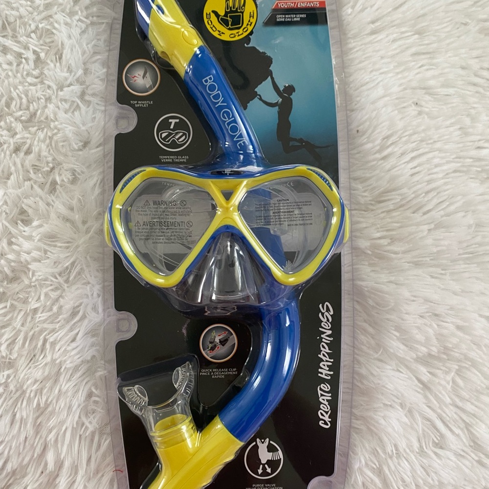 NWT Body Glove Mask, Snorkel Set - 2 Piece (For Kids)